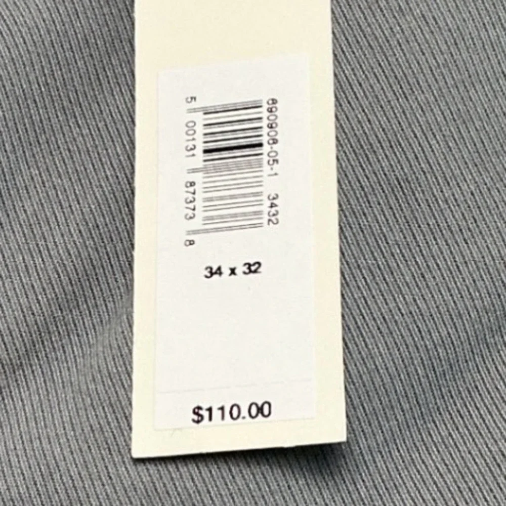 Banana Republic Straight Twill‎ Pants Smokey Signal Grey 34x32 New With Tags